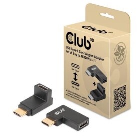 CLUB3D CAC-1528 set adaptér do pravého uhla USB-C M/F čierna 2ks / 4K 120Hz (CAC-1528)