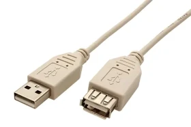 OEM USB 2.0 kábel AA predlžovací 5 m svetlo šedá / Kábel / USB 2.0 / AA M/F (11.92.8962)