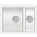 Quadron Quadron - Granitový drez Logan 150 White Oceľ HCQL5646U1-BS_U