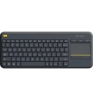 Logitech K400 PLUS čierna / Bezdrôtová klávesnica s touchpadom / HU (920-007157)