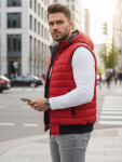 Pánska červená vesta FashionStreet TX4265 XL