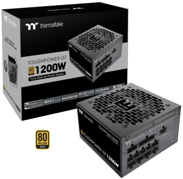 Thermaltake 1200W Thermaltake Toughpower GT 1200W ATX3.1/GEN5 80+G BK