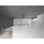 MEXEN/S - Velar L dvojkrídlová posuvná vaňová zástena 90 x 150, dekor, chróm 896-090-003-31-01