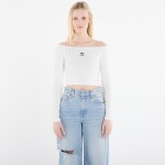 Tričko adidas Essentials Rib Off Shoulder Long-Sleeve Top T-Shirt White L