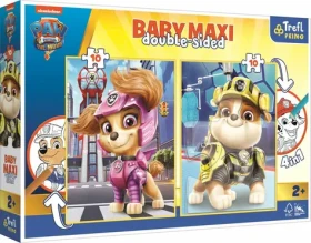 Trefl - Puzzle - Obojstranné puzzle Tlapková patrola: Sky a Rubble BABY MAXI