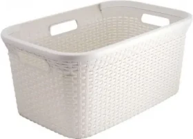 Curver RATTAN 45l Kôš na čistú bielizeň krémová (00708-885)