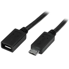 StarTech Micro-USB predlžovacia čierna / Predlžovací kábel / USB 2.0 / 0,5 m (USBUBEXT50CM)