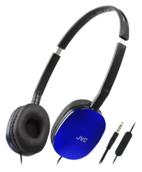 JVC HA-S160M modrá / Slúchadlá / cez hlavu / mikrofón / jack 3,5 mm / 1,2 m (JVC Ha-S160MAU)