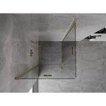 MEXEN/S - Mist-F Duo sprchovací kút skladacie dvere 80 x 80, transparent, zlato 8A6-080L-080P-50-00