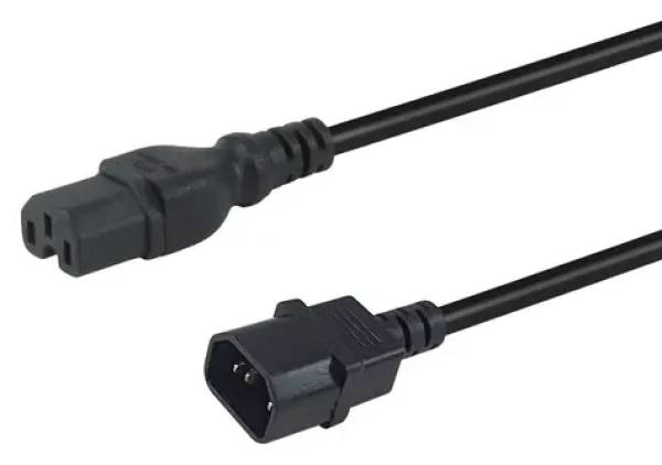 Equip C14-C15 čierna / Predlžovací napájací kábel / 3 m / 250 V / 10 A (112171)