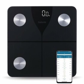 Salente SlimFit čierna / osobná diagnostická fitness váha / 180kg / Bluetooth (8595683203111)