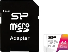 Silicon Power Elite micro SDXC 64GB + adaptér / Class 10 / UHS-I U1 / A1 / V10 (SP064GBSTXBV1V20SP)