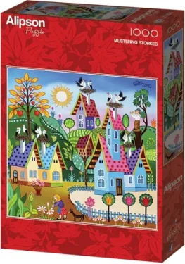 ALIPSON Štvorcové puzzle Zlet bocianov