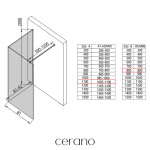 CERANO - Sprchová zástena Walk-in Onyx Corner Cube Ľ/P - 8 mm - hranatá vzpera - chróm, bronzové sklo - 110x80x200 CER-688345