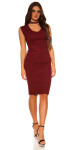 Sexi pletené šaty 9037 - KouCla UNI cappucino