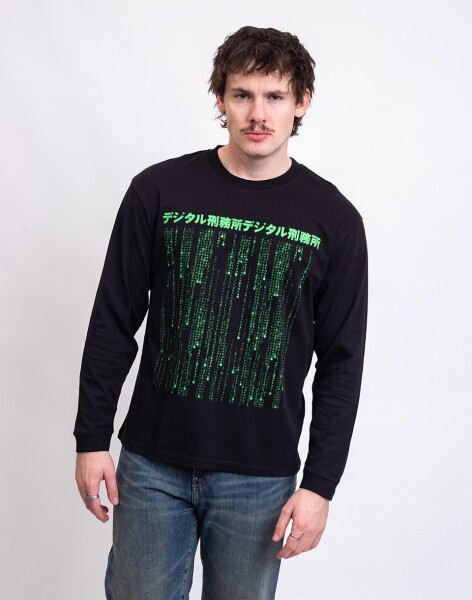 Edwin Synthetic TS LS Black garment washed S