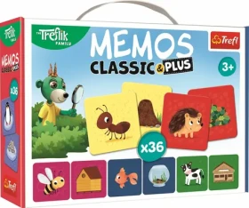 Trefl - Pexeso ClassicPlus - Zvieratká a ich domčeky 3v1