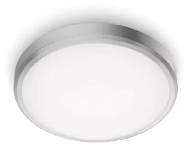 Philips Doris CL257 nikel / Kúpeľňové stropné svietidlo / LED / 17W / 1700lm / 4000K / IP44 / 31cm (SKL000363055)