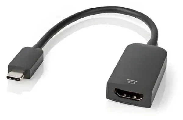 Nedis USB-C - HDMI čierna / Redukcia / USB 3.2 Gen 1 / 4K 60Hz / 0,20 m (CCGB64652BK02)