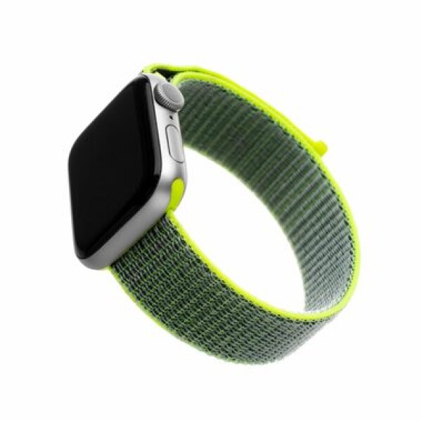 FIXED Nylon Strap Nylonový remienok pre Apple Watch 40mm amp; Watch 38mm tmavo limetková (FIXNST-436-LIGR)