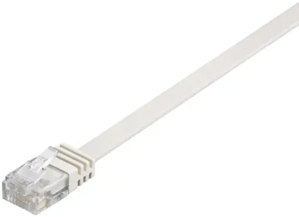 MicroConnect CAT6 U/UTP FLAT 0.25m biela / PVC (V-UTP60025W-FLAT)