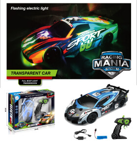Mamido Mamido RC auto na diaľkové ovládanie Racing Mania 1:18 so svetelnými efektmi modré