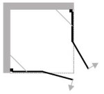 BESCO - Štvorcový sprchovací kút VIVA 195R - Rozmer A - 90 cm BCVIV90CTVERV