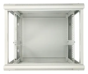 Extralink 19" nástenný rozvádzač 9U šedá / Nástenný rozvádzač / 600x600 mm / nosnosť 60 kg / kovové dvere (EX.13025)