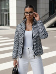 Dámska prechodná bunda s čapicou TY4505 čierno-biela – FashionStreet XXL