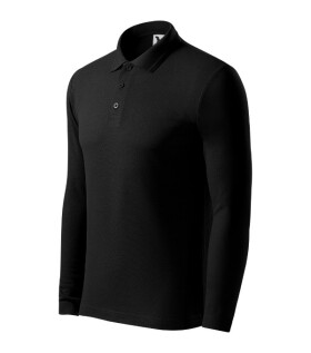 Pique Polo LS pánske polo tričko čierne S