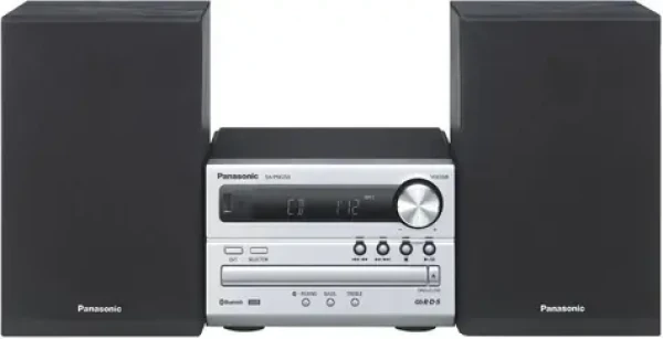 Panasonic SC-PM250EC-S strieborná / mikrosystém / 20 W / CD-R amp; RW / MP3 / FM / BT / USB (SC-PM250EC-S)
