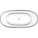 MEXEN - Pure clear voľne stojaca vaňa transparentná 170 x 80, korok chróm 58071708008