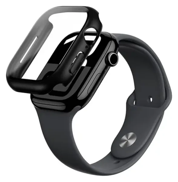 AmazingThing Radix Apple Watch 46 mm čierne / Puzdro / Tvrdené sklo