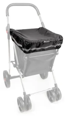 Rolser Poncho Basket reflexná čierna / Pláštenka pre nákupnú tašku na kolieskach