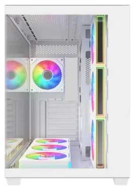 Fortron FSP M341-WA biela / Midi Tower skriňa / ATX / priehľadná bočnica / ARGB / GPU 410 mm (POC0000340)