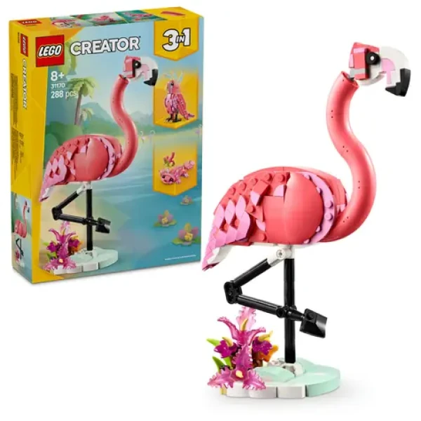 LEGO® Creator 3 v 1 31170 Divoké zvieratá: Ružový plameniak