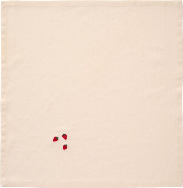 Ib Laursen Látkový obrúsok s výšivkou Summer Vibes Strawberries