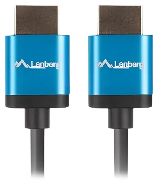 Lanberg HDMI kábel 1.8 m čierna / Kábel HDMI na HDMI / 4K/60Hz (CA-HDMI-22CU-0018-BK)