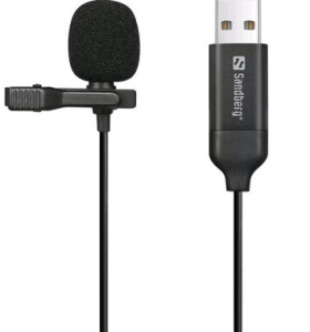 Sandberg streamer USB Clip Microphone / klopový mikrofón / USB-A (126-40)