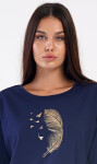 Dámske capri pyžamo Feather tmavě modrá XXL