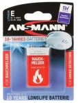Ansmann 9V Lithium E-Block 10 rokov / Batéria / pre detektory dymu / 1 ks (5021023-01)