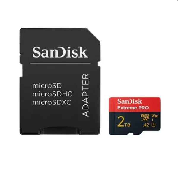SanDisk Extreme PRO microSD 2TB + adaptér / Class 10 / UHS-I / čítanie: až 250MBs (SDSQXCD-2T00-GN6MA)