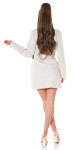 Sexy Koucla blazer dress with belt white Einheitsgroesse