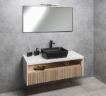 SAPHO - AROWANA zrkadlo v ráme 50x80cm, čierna mat AWB5080