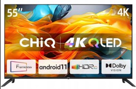 CHiQ CHiQ U55QG7L TV 55", Ultra HD (4K), QLED, Smart, Android 11, HDR10, 3x HDMI, 2x USB