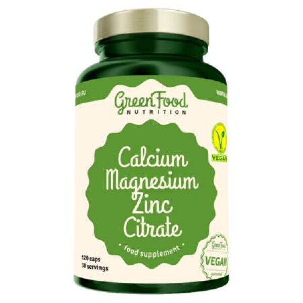GREENFOOD Kalcium magnézium zinok citrát 120 kapsúl