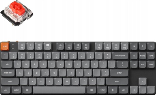Keychron Keychron - K1 Max QMK/VIA Wireless Custom Mechanical Keyboard - Niskoprofilowa Bezdrôtová Klawiatura Mechaniczna biele Gateron Red