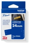 Brother TZE-PR955 strieborná / Páska do tlačiarne štítkov / biela tlač / 24 mm / 8 m / laminovaná (TZEPR955)