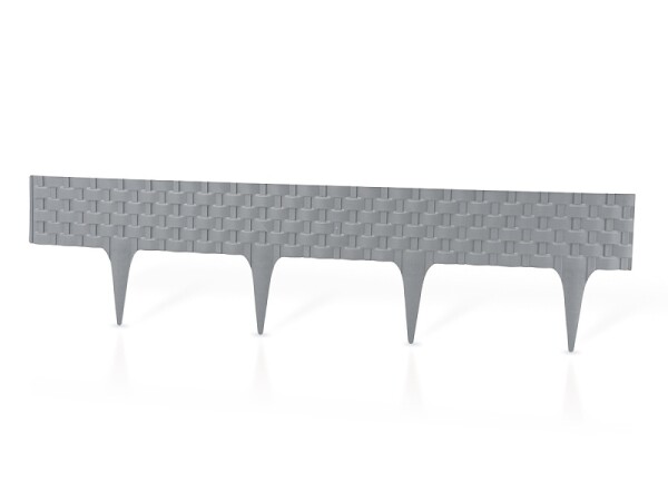 Palisádový obrubník – Rattan Palisade, sivá 3,2 m (balenie 4 ks o dĺžke 0,8 m)