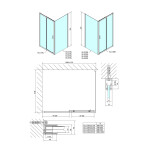 POLYSAN - EASY obdĺžniková sprchová zástena 1100x700 L/P varianta, sklo Brick EL1138EL3138